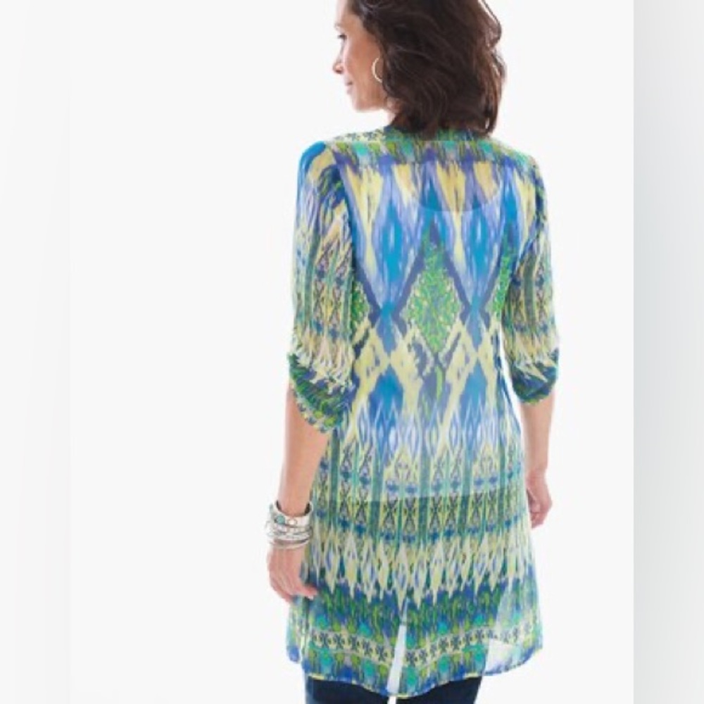 Chico’s Colorful Tunic Size 2 (Large) - Picture 3 of 7